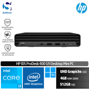 HP IDS ProDesk 400 G9 Desktop Mini PC /Core i3-12100T/4GB/512GB SSD/Win 11 Home/Black