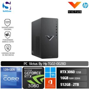 PC HP Victus TG02-0028D /Core i7-12700F/16GB/512GB SSD+2TB HDD/GeForce RTX 3060 12GB/Win 11 Home+OHS/Black