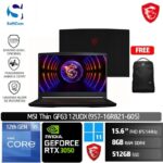 MSI Thin GF63 12UDX (9S7-16R821-605) /Core i5-12450H/8GB/512GB SSD/GeForce RTX 3050 6GB/15.6" FHD 144Hz/Win 11 Home/Black