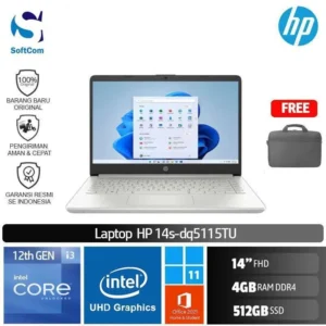 HP 14s-dq5115TU /Core i3-1215U/4GB/512GB SSD/14" FHD/Win 11 Home+OHS 2021/Silver