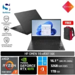 HP Omen 16-xf0011AX/Ryzen 7-7840HS/32GB/1TB SSD/GeForce RTX 4070 8GB/16.1″ QHD/Win 11 Home+OHS 2021/Shadow Black