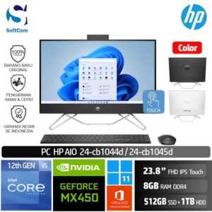 PC HP AIO 24 cb1044d cb1045d/Core i5-1235U/8GB/512GB SSD+1TB HDD/MX450 2GB/23.8" FHD Touch/Win 11 Home+OHS 2021 [24-cb1044d | 24-cb1045d]