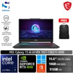 MSI Cyborg 15 AI A1VEK (9S7-15K211-009) /Ultra 7 155H/16GB/512GB SSD/GeForce RTX 4050 6GB/15.6" FHD 144Hz/Win 11 Home+OHS 2021/Black