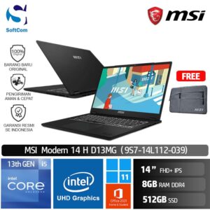 MSI Modern 14 H D13MG (9S7-14L112-039) /Core i5-13420H/8GB/512GB SSD/14" FHD+ IPS/Win 11 Home+OHS 2021/Classic Black