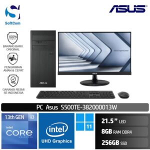 PC Asus S500TE-382000013W-C2223HE /Core i3-13100/8GB/256GB SSD/21.5" FHD/Win 11 Home/Black