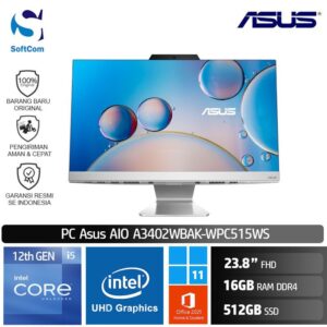 PC Asus AIO A3402WBAK-WPC515WS /Core i5-1235U/16GB/512GB SSD/23,8" FHD/Win 11 Home+OHS/White