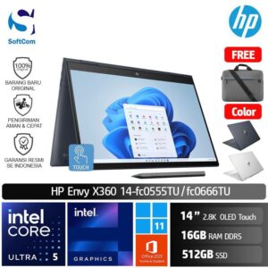 Laptop HP Envy x360 14-fc0555TU fc0666TU/Ultra 5-125U/16GB/512GB SSD/14″ 2.8K OLED/Win 11 Home+OHS 2021