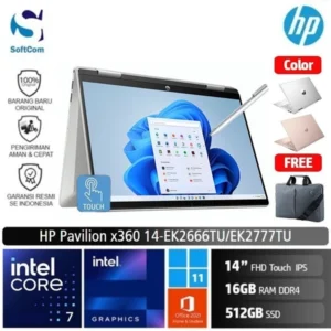 HP Pavilion x360 14 ek2666TU ek2777TU/Core 7-150U/16GB/512GB SSD/14″ FHD IPS Touch/Win 11 Home+OHS 2021/[ 14-ek266TU | 14-ek277TU ]
