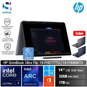 HP OmniBook Ultra Flip 14 fh0777Tu fh0888Tu /Ultra 7 258V/32GB/1TB SSD/14″ 2.8K OLED Touch/Win 11 Home+OHS 2021
