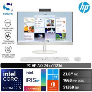PC HP AIO 24-cr1123d/Ultra 5-125U/16GB/512GB SSD/23.8" FHD/Win 11 Home+OHS/White