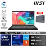 MSI Modern 15 H C2RMG (9S7-15H431-279)/Core 9-270H/16GB/1TB SSD/15.6" FHD IPS/Win 11 Home+OHS 2021/Classic Black