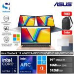 Asus Vivobook 14 A1407CA VIPS5151M VIPS5152M VIPS5153M/Intel Core Ultra 5 225H/16GB/512GB SSD/14" WUXGA/Win 11 Home+OHS+M365/ [A1407CA-VIPS5151M | A1407CA-VIPS5152M | A1407CA-VIPS5153M]