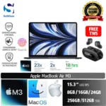 MacBook Air M3 15 Inch /8 core CPU/10 core GPU/8GB-16GB-24GB/256GB-512GB SSD/15.3" IPS/MacOS