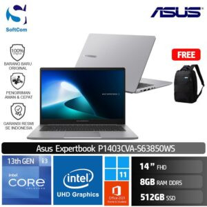 Asus Expertbook P1 P1403CVA-S63850WS/Intel Core i3-1315U/8GB/512GB SSD/14" FHD/Win 11 Home+OHM 2024+M365/Misty Grey