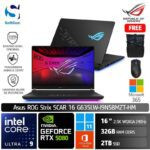 Asus ROG Strix Scar 16 G635LW-I9N58MZT-HM /Intel Core Ultra 9-275HX/32GB/2TB SSD/GeForce RTX 5080 16GB/16" 2.5K 240Hz/Win 11 Home+OHM 2024+M365/Off Black