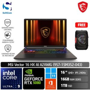 MSI Vector 16 HX AI A2XWIG (9S7-15M352-043) /Ultra 9-275HX/16GB/1TB SSD/GeForce RTX 5080 16GB/16" QHD+ IPS 240Hz/Win 11 Home+OHM 2024/Cosmos Gray