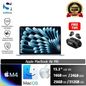 Macbook Air M4 15 Inch /16GB-24GB/256GB SSD-512GB SSD/15.3" LED IPS/MacOS