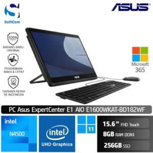 Asus ExpertCenter AiO E1600WKAT-BD182WF/N4500/8GB/256GB SSD/15.6" FHD Touch/Windows 11 Home+M365/Black