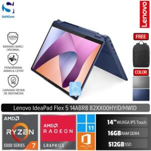 Lenovo IdeaPad Flex 5 HYID HWID/Ryzen 7-5825U/16GB/512GB SSD/14"WUXGA Touch/Win 11 Home + OHM 2024 + M365/[82XX00HYID | 82XX00HWID]