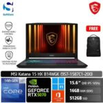 MSI Katana 15 HX B14WGK (9S7-1587C1-200)/Intel Core i9-14900HX/16GB/512GB SSD/GeForce RTX 5070 8GB/15.6" QHD 165Hz/Win 11 Home+OHM 2024/Black