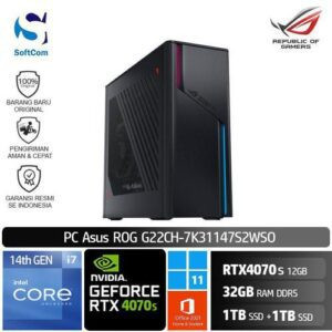 PC Asus ROG G22CH 7K31147S2WSO/Intel Core i7-14700KF/32GB/1TB+1TB/GeForce RTX 4070s 12GB/Win 11 Home + OHS 2021-Extreme Dark Grey