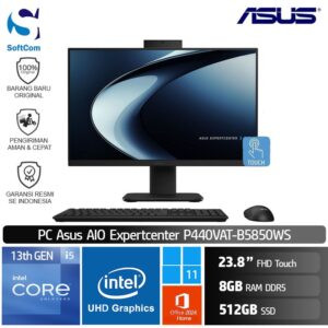 PC Asus AIO ExpertCenter P440VAT-B5850WS/Intel Core i5-13420H/8GB/512GB SSD/23.8" Touch/Win 11 Home + OHS 2021 + M365-Black