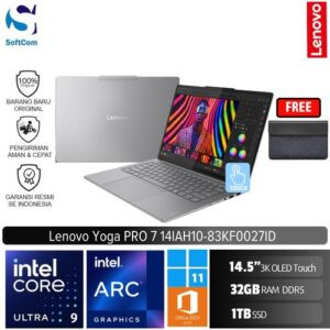 Lenovo Yoga Pro 7 14IHA10 83KF0027ID/Intel Ultra 9-285H/32GB/1TB SSD/14.5" 3K Touch/Win 11 Home + OHM 2024 + M365-Luna Grey