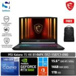 MSI Katana 15 HX B14WFK (9S7-1587C1-098)/Intel Core i9-14900HX/16GB/1TB SSD/GeForce RTX 5060 8GB/15.6" QHD 165Hz/Win 11 Home+OHM 2024/Black