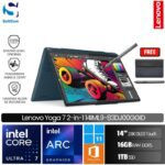 Lenovo Yoga 7 2-in-1 14IML9 83DJ00GGID/Intel Core Ultra 7-155V/16GB/1TB SSD/14" 2.8K /Win 11 Home + OHM 2024 + M365-Tidal Teal