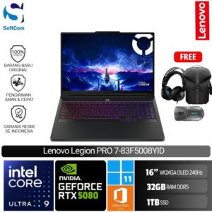 Lenovo Legion Pro 7 16IAX10H 83F5008YID /Intel Core Ultra 9-275HX/32GB/1TB SSD/GeForce RTX 5080 16GB/16" WQXGA 240Hz/Win 11 Home+OHM 2024+M365/Eclipse Black