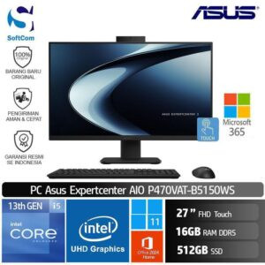 PC Asus Expertcenter P400 AIO  P470VAT B5150WS/Intel Core i5-13420H/16GB/512GB SSD/27" FHD Touch/Win 11 Home + OHM 2024 + M365