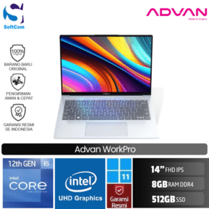 Advan Workpro i5 12450H/8GB/512GB SSD/14" Inch FHD IPS/Windows 11 Home