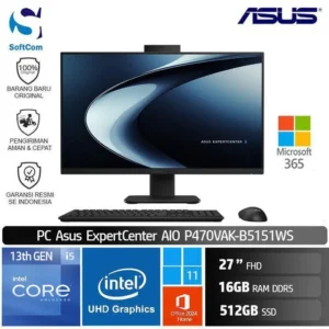 PC Asus ExpertCenter P400 AiO P470VAK-B5151WS /Intel Core i5-13420H/16GB/512GB SSD/27" FHD/Win 11 Home + OHM 2024 + M365 -Black