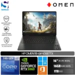HP Omen 16-am0887TX/Core i9-14900HX/16GB/1TB SSD/GeForce RTX 5060 8GB/16" 2K/Win 11 Home+OHM 2024/Shadow Black