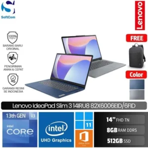 Lenovo IdeaPad Slim 3 14IRU8 6EID 6FID/Intel Core i3-1315U/8GB/512GB SSD/14" FHD TN/Win 11 Home+OHM 2024+M365 [82X6006EID | 82X6006FID]