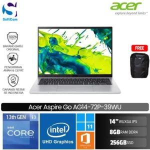 Acer Aspire Go 14 AG14-72P-39WU/Intel Core i3-1315U/8GB/256GB SSD/14" WUXGA IPS/Win 11 Home+OHM 2024+M365/Pure Silver