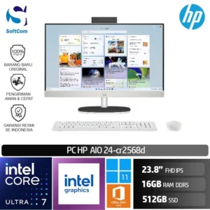HP PC AIO 24-cr2568d /Ultra 7-255U/16GB/512GB SSD/23.8" FHD IPS/Win 11 Home+OHM 2024+M365/Shell white