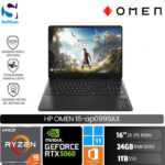 HP Omen 16-ap0999AX/Ryzen 9-8940HX/24GB/1TB SSD/GeForce RTX 5060 8GB/16" 2K/Win 11 Home+OHM 2024/Shadow Black