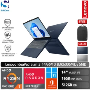 Lenovo IdeaPad Slim 3 14ARP10 5MID 5NID/Ryzen 7-7735HS/16GB/512GB SSD/14" WUXGA IPS/Win 11 Home+OHM 2024+M365 [ 83K6005MID | 83K6005NID ]
