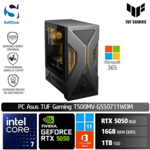 PC ASUS TUF T500MV G550711WOM/Intel Core 7-240H/16GB/1TB SSD/GeForce RTX 5050 8GB/Win 11 Home + OHM 2024/Metal Solar Ectapse Gray