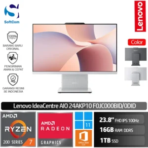 PC Lenovo IdeaCentre AIO 24AKP10 0BID 0DID/AMD Ryzen 7-250/16GB/1TB SSD/23.8″ FHD IPS/Win 11 Home+OHM 2024+M365 [F0JC000BID | F0JC000DID]