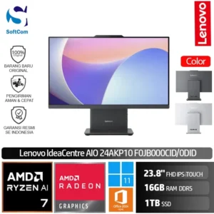 PC Lenovo IdeaCentre AIO 24AKP10 0CID 0DID/AMD Ryzen AI 7-350/16GB/1TB SSD/23.8″ IPS Touch/Win 11 Home+OHM 2024+M365/ [F0JB000CID | F0JB000DID]