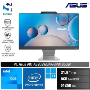 PC Asus AIO A3202WBAK-BPB1850W/Intel 7305/8GB/512GB SSD/21.5" FHD/Win 11 Home/Black
