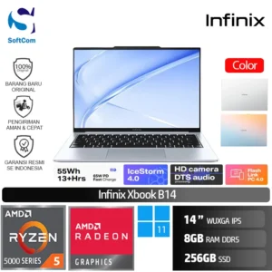 Infinix XBook B14/Ryzen 5-5500U/8GB/256GB SSD/14″ WUXGA IPS/Win 11 Home