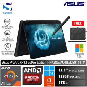 Asus ProArt GoPro Edition PX13 HN7306EAC-OLEDS9111TM/Ryzen AI Max+ 395/128GB/1TB SSD/13.3" 3K OLED Touch/Win 11 Home+OHM 2024+M365/Nano Black