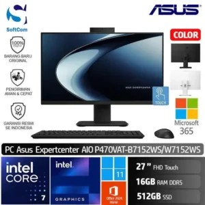 PC Asus Expertcenter P400 AIO  P470VAT B7152WS W7152WS/Intel Core 7-240H/16GB/512GB SSD/27" FHD Touch/Win 11 Home + OHM 2024 + M365/Black