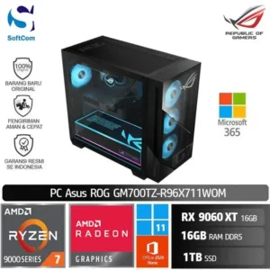 PC Asus ROG GM700TZ R96X711WOM/Ryzen 7-9700X/16GB/1TB/AMD Radeon RX9060XT 16GB/Win 11 Home + OHM 2024/Black
