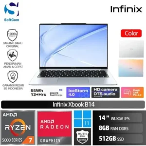 Infinix XBook B14/Ryzen 7-5825U/8GB/512GB SSD/14″ WUXGA IPS/Win 11 Home