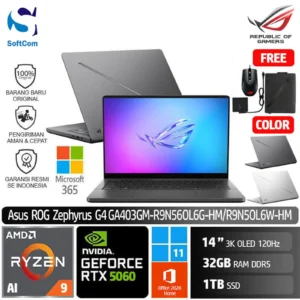 Asus ROG Zephyrus G14 GA403GM R9N56OL6G R9N56OL6W HM/Ryzen AI 9-465/32GB/1TB SSD/GeForce RTX 5060 8GB/14" 3K 120Hz/Win 11 Home+OHM 2024+M365 [GA403GM-R9N56OL6G-HM | GA403GM-R9N56OL6W-HM]
