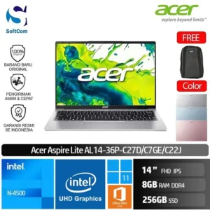 Acer Aspire Lite AL14-36P-C27D C7GE C22J/Intel N4500/8GB/256GB SSD/14" FHD IPS/Win 11 Home+OHM 2024+M365 [AL14-36P-C27D | AL14-36P-C7GE | AL14-36P-C22J]